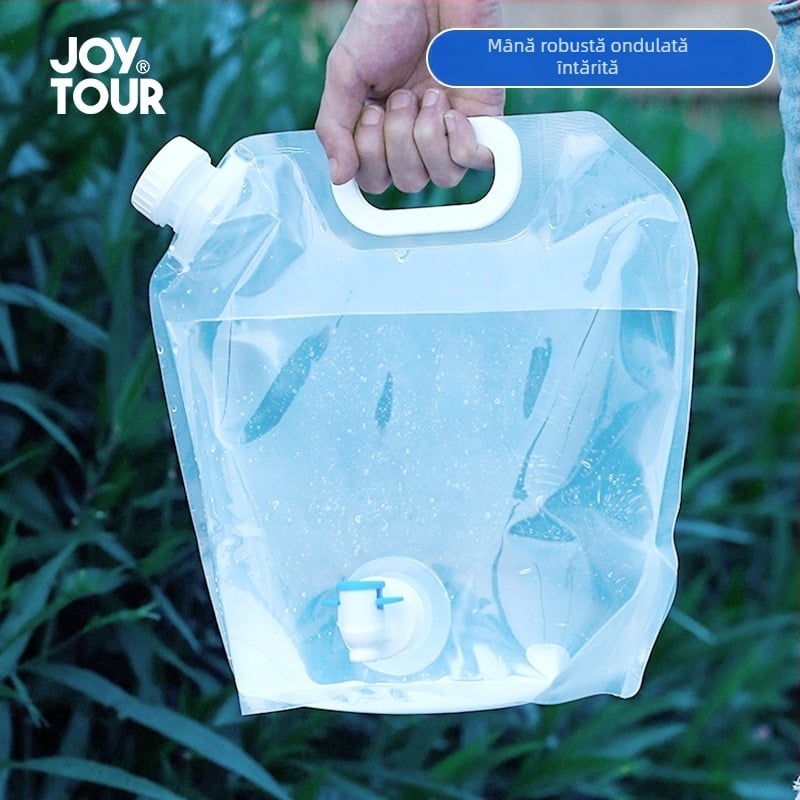 Sac de apă pliabil pentru exterior, cu capacitate mare, portabil, pentru montarea în mașină, din PE plastic, grosime 0.24 cm