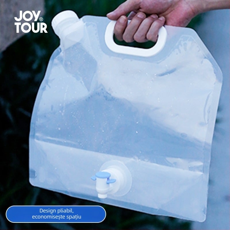 Sac de apă pliabil pentru exterior, cu capacitate mare, portabil, pentru montarea în mașină, din PE plastic, grosime 0.24 cm