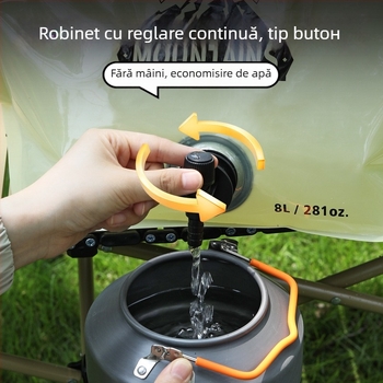 Sac de apă pliabil pentru exterior, portabil, cu capacitate mare, din PE plastic, pentru camping și concerte