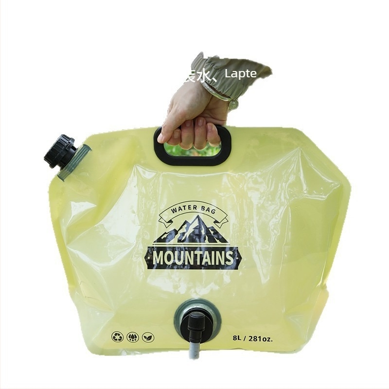 Sac de apă pliabil pentru exterior, portabil, cu capacitate mare, din PE plastic, pentru camping și concerte