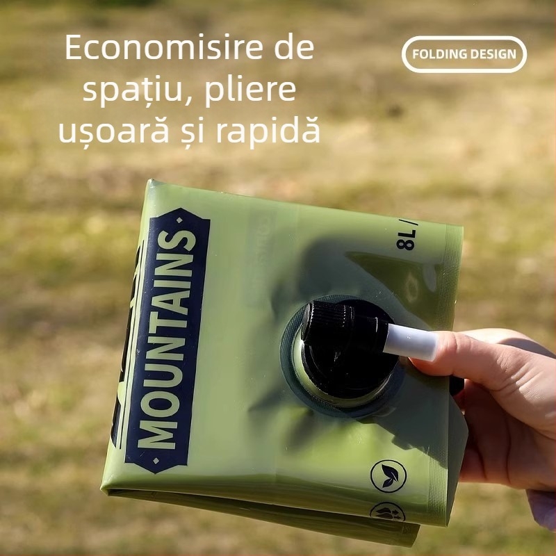 Recipient de apă pliabil Yihan pentru exterior, PVC plastic, capacitate mare, sistem portabil de stocare a apei pentru camping și drumeții