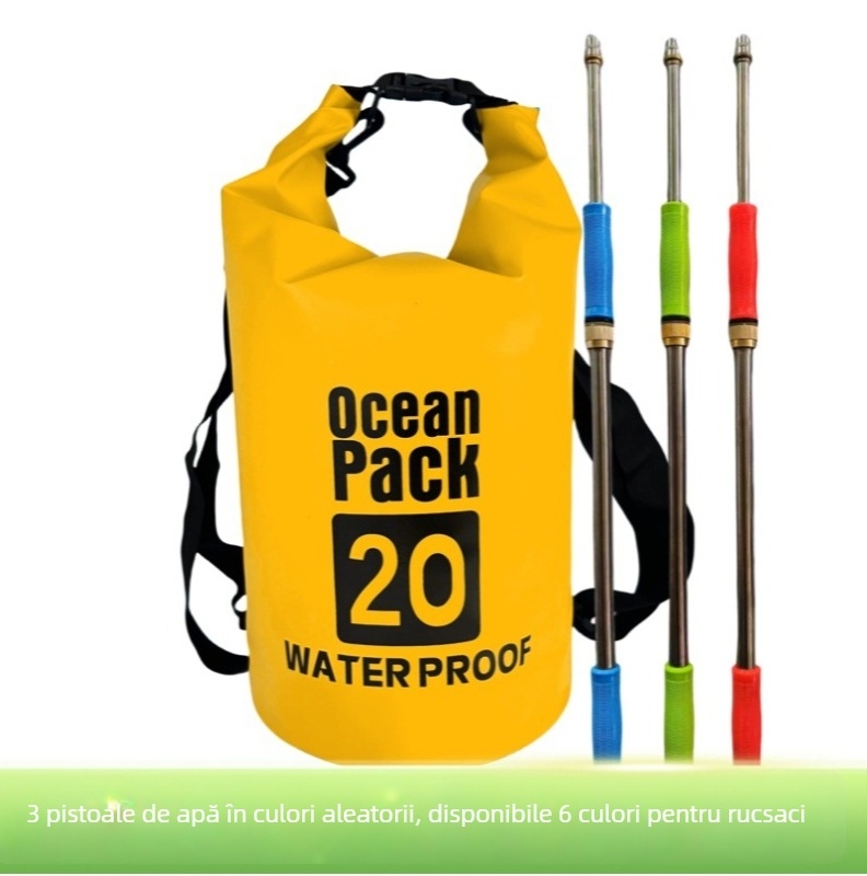 Rucsac de apă pentru exterior: țesătură PVC tip plasă, material impermeabil, unisex, potrivit pentru adulți și copii, pentru scufundări și activități în aer liber