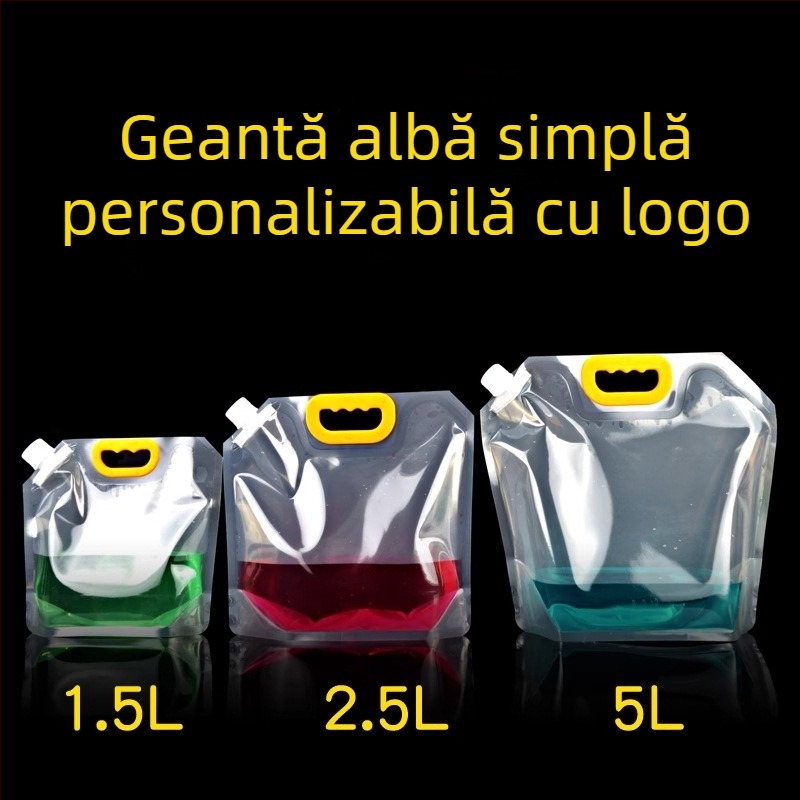 Sac de apă pliabil pentru exterior, capacitate mare, PVC alimentar, pentru depozitarea apei în camping