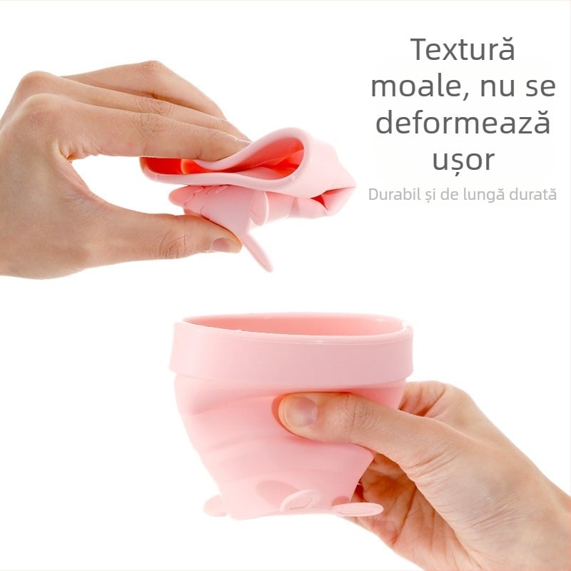 FaSoLa cană din silicon pliabilă, design telescopic, pentru exterior, portabilă