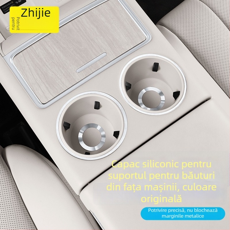 Pad de pahare pentru consola centrală R7, silicon, personalizabil, fără logo, Car cool