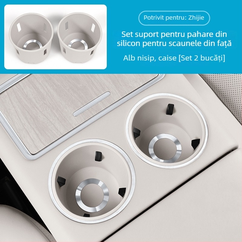 Pad de pahare pentru consola centrală R7, silicon, personalizabil, fără logo, Car cool