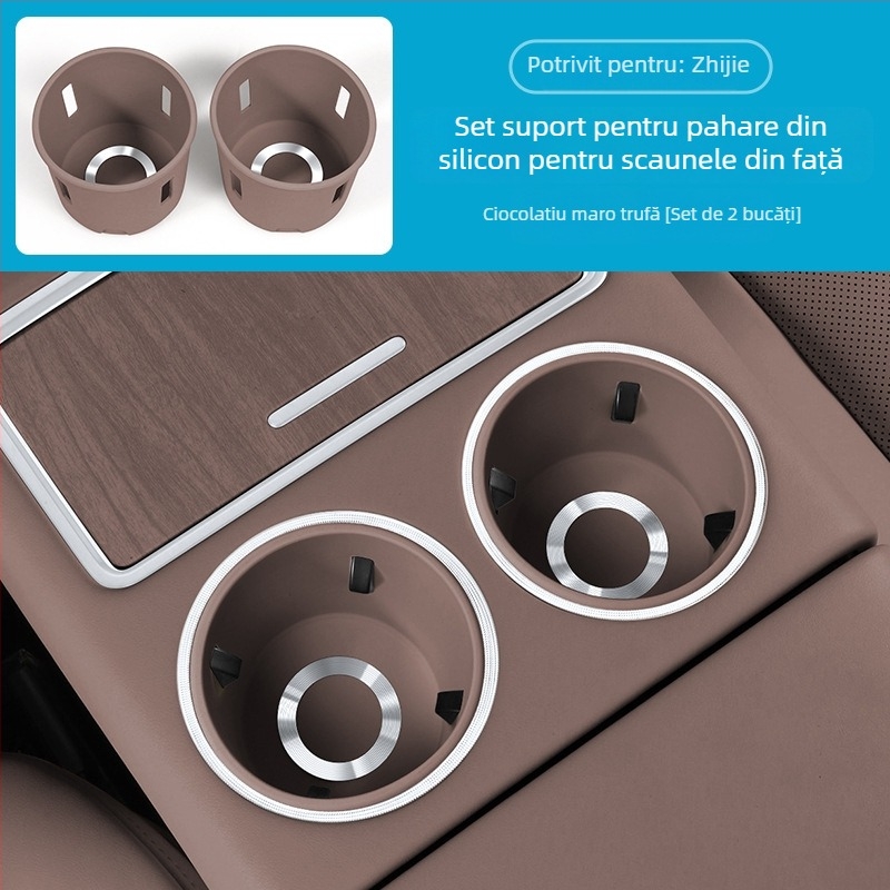 Pad de pahare pentru consola centrală R7, silicon, personalizabil, fără logo, Car cool