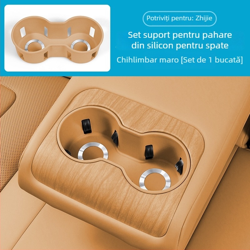 Pad de pahare pentru consola centrală R7, silicon, personalizabil, fără logo, Car cool