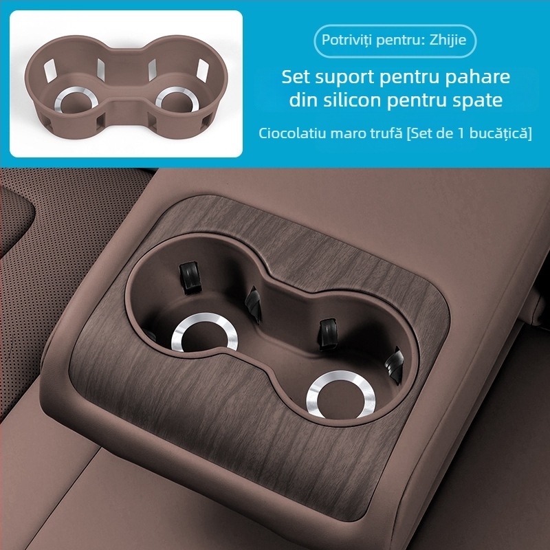 Pad de pahare pentru consola centrală R7, silicon, personalizabil, fără logo, Car cool