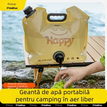 The Primitive Geantă de apă pliabilă – Stocare de apă portabilă pentru camping, Material PET/NY/PE în trei straturi, Capacitate mare, Lansare 2024
