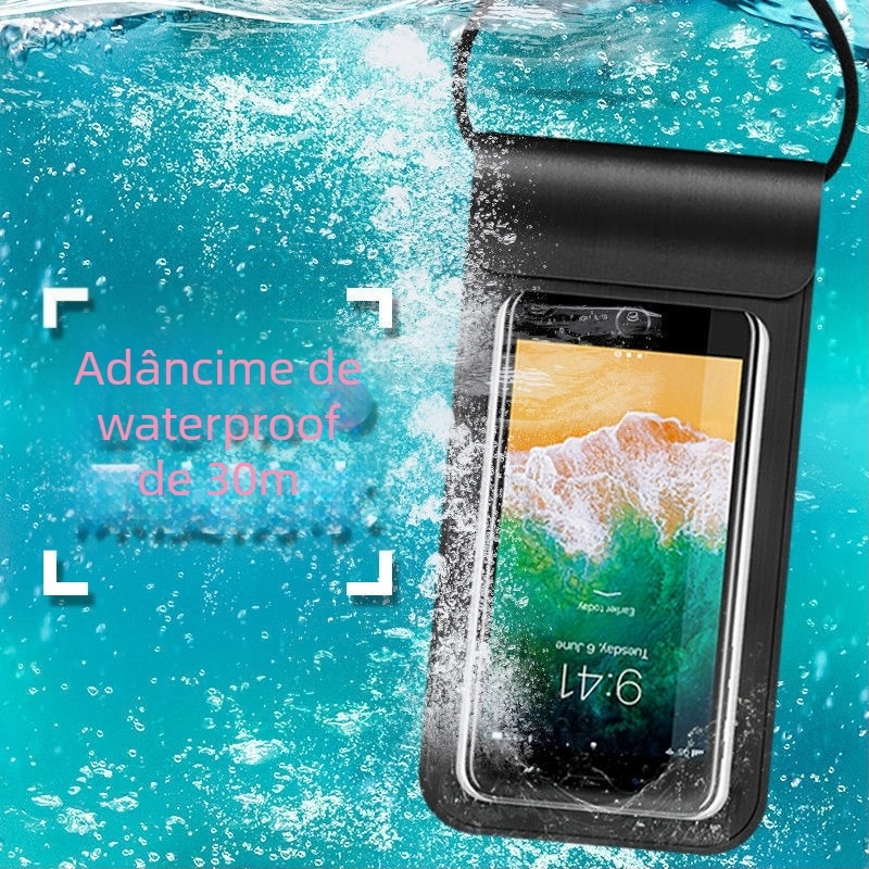Husă pentru telefon din PU, impermeabilă, cu ecran tactil, compatibilă universal Huawei și Apple, rezistentă la apă și praf