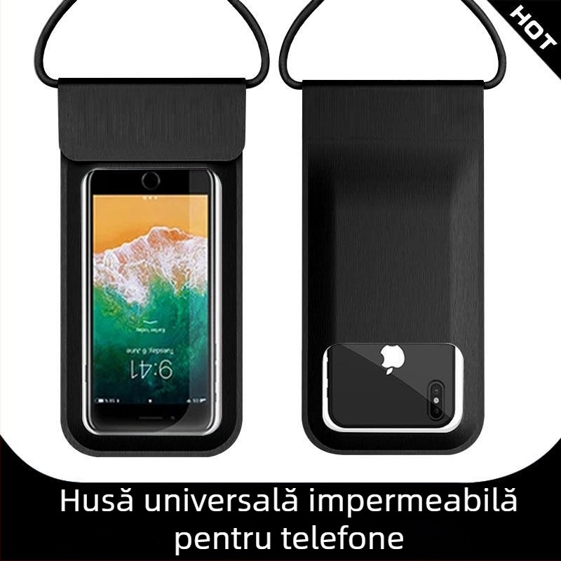 Husă pentru telefon din PU, impermeabilă, cu ecran tactil, compatibilă universal Huawei și Apple, rezistentă la apă și praf