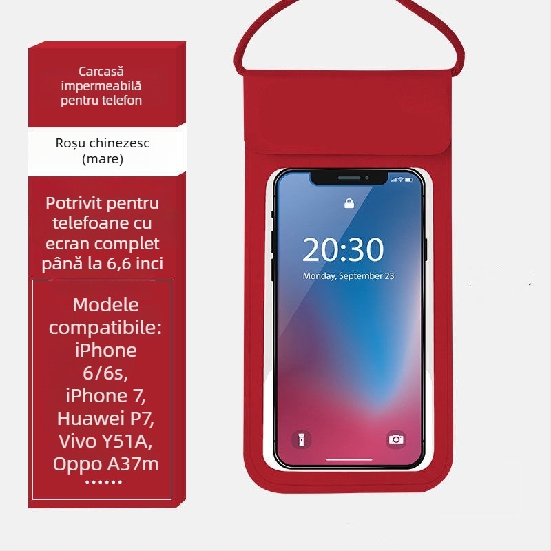 Husă pentru telefon din PU, impermeabilă, cu ecran tactil, compatibilă universal Huawei și Apple, rezistentă la apă și praf