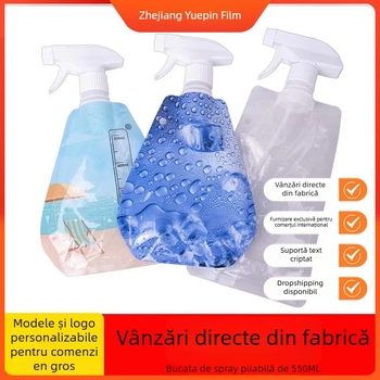 Geantă pliabilă pentru udare, portabilă, 500 ml, cu suport propriu, duză de pulverizare pentru plante