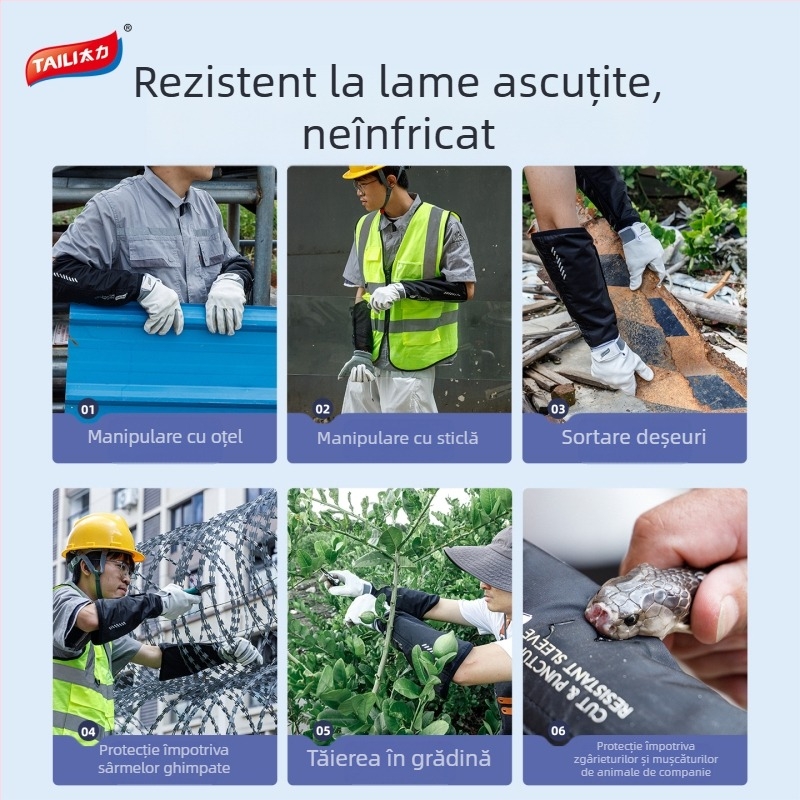 Taili Manchete pentru antebraț – anti-tăiere și anti-înțepare, ușoare, impermeabile, țesătură multistrat