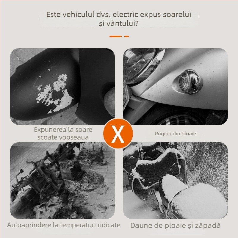 Husă pentru vehicul electric — material îngroșat, impermeabil, protecție UV, protecție la praf (Impermeabil; Protecție UV; Protecție la praf; Material îngroșat)