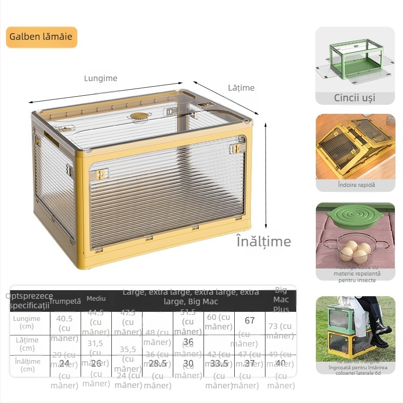 Dulap de depozitare pliabil, din plastic transparent, model 9001, stil lux ușor, pentru CD-uri, jucării și cărți