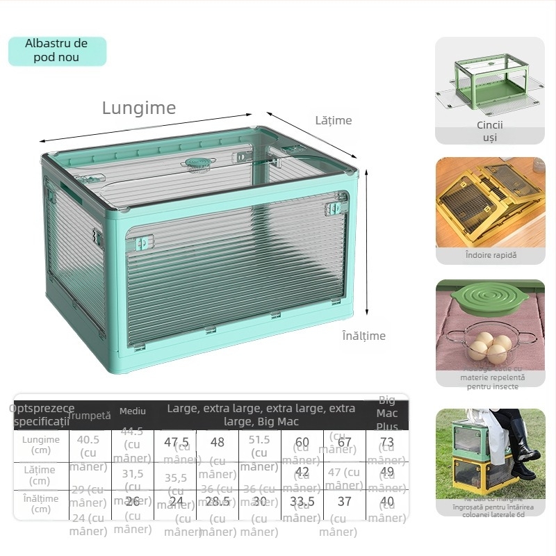 Dulap de depozitare pliabil, din plastic transparent, model 9001, stil lux ușor, pentru CD-uri, jucării și cărți