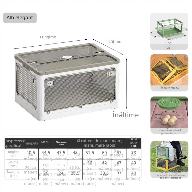 Dulap de depozitare pliabil, din plastic transparent, model 9001, stil lux ușor, pentru CD-uri, jucării și cărți