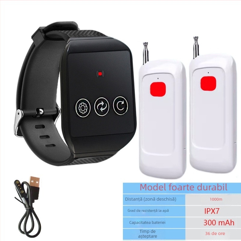 Sistem de apel fără fir — Modelul 690, Alimentare USB 5V, vibrație, sonerie de ușă cu telecomandă, 690-V100-P1000-U1000