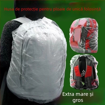 Husă de unică folosință pentru rucsac, pentru călătorii și drumeții — impermeabilă, rezistentă la praf, cu întărire
