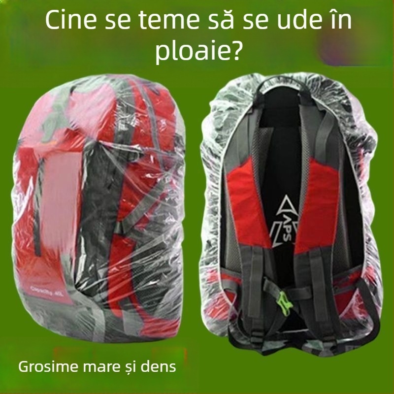 Husă de unică folosință pentru rucsac, pentru călătorii și drumeții — impermeabilă, rezistentă la praf, cu întărire