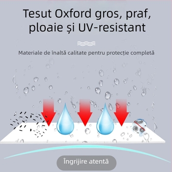 Acoperire pentru vehicule electrice, Protecție de ploaie pentru vehicul cu trei roți, Material Oxford, Material îngroșat, Stil simplu