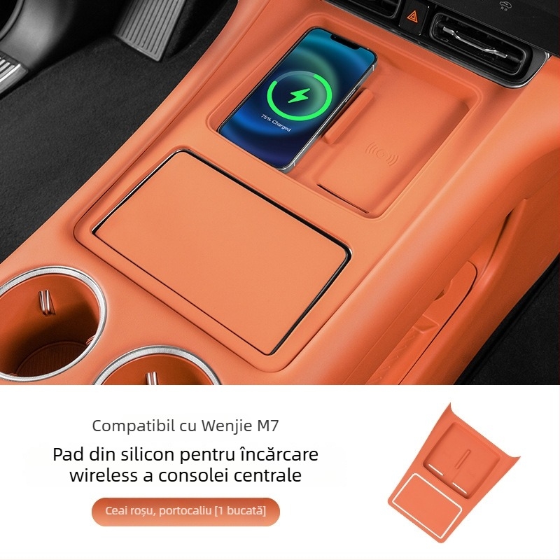 Pad silicon pentru consola centrală cu încărcare fără fir pentru Wenjie M8 — protecție împotriva zgârieturilor și prafului, cod produs WTX-004