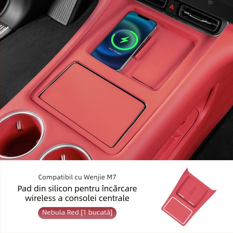 Pad silicon pentru consola centrală cu încărcare fără fir pentru Wenjie M8 — protecție împotriva zgârieturilor și prafului, cod produs WTX-004