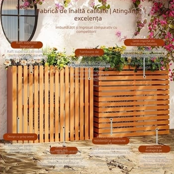Jiayi Wood Industry – Acoperire pentru aer condiționat din lemn masiv, exterior, nepersonalizabilă