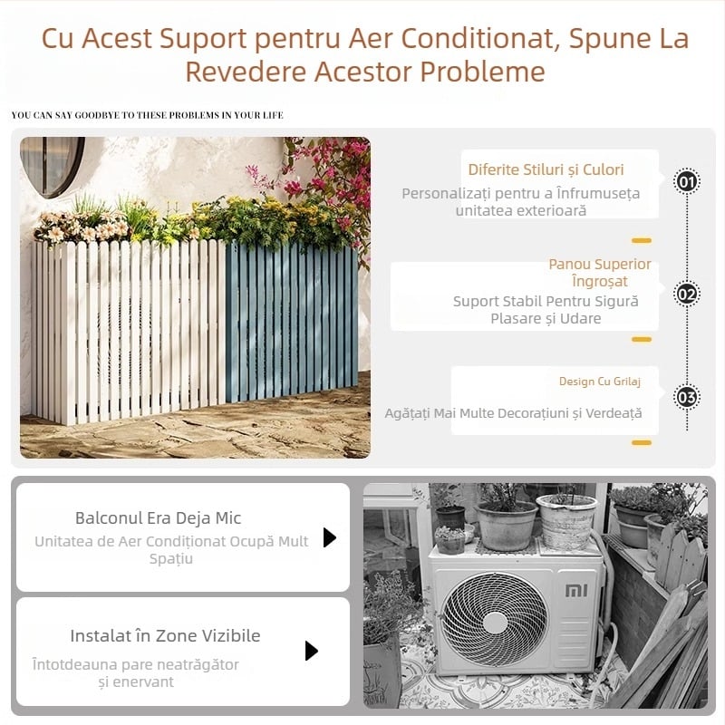 Jiayi Wood Industry – Acoperire pentru aer condiționat din lemn masiv, exterior, nepersonalizabilă