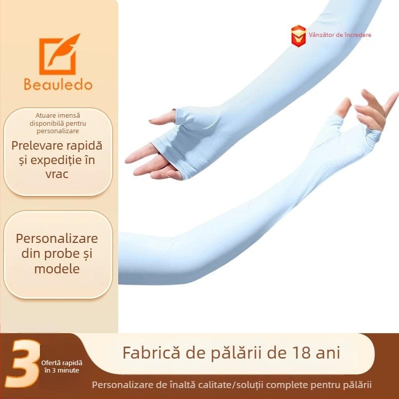 Manșete unisex cu protecție UV UPF50+, poliester gradient, pentru primăvară-vară