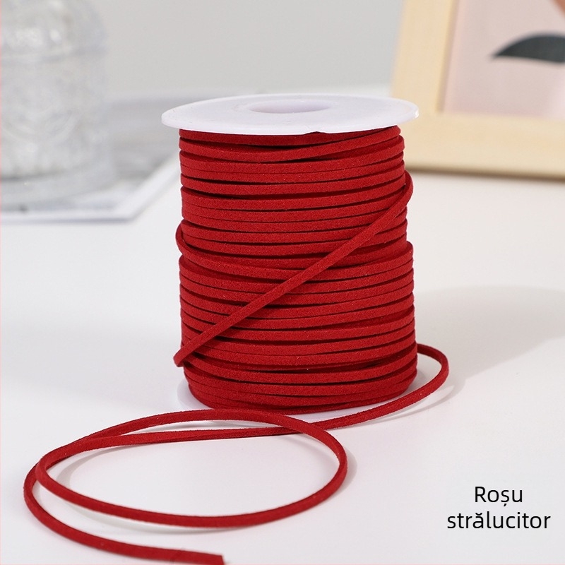 Șnur din piele întoarsă pentru ambalarea cadourilor și decorațiuni – sfoară împletită pentru agățat, Cod Produs: 23, potrivit pentru ambalarea florilor, decorații de Crăciun și Anul Nou, ambalarea prăjiturilor