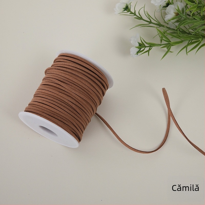 Șnur din piele întoarsă pentru ambalarea cadourilor și decorațiuni – sfoară împletită pentru agățat, Cod Produs: 23, potrivit pentru ambalarea florilor, decorații de Crăciun și Anul Nou, ambalarea prăjiturilor