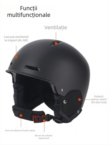 Cască de schi de iarnă, cască internă all-in-one, ABS+EPS, Zhonghengxing, lansare ianuarie 2025, potrivită pentru copii, tineri și adulți