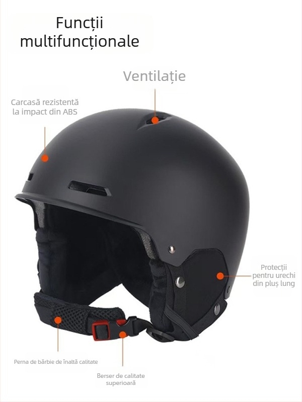Cască de schi de iarnă, cască internă all-in-one, ABS+EPS, Zhonghengxing, lansare ianuarie 2025, potrivită pentru copii, tineri și adulți