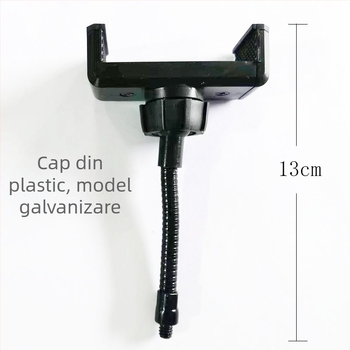 Ring light cu tub flexibil și clips pentru telefon pentru streaming live — corp din fier, model Hose, accesorii de iluminat