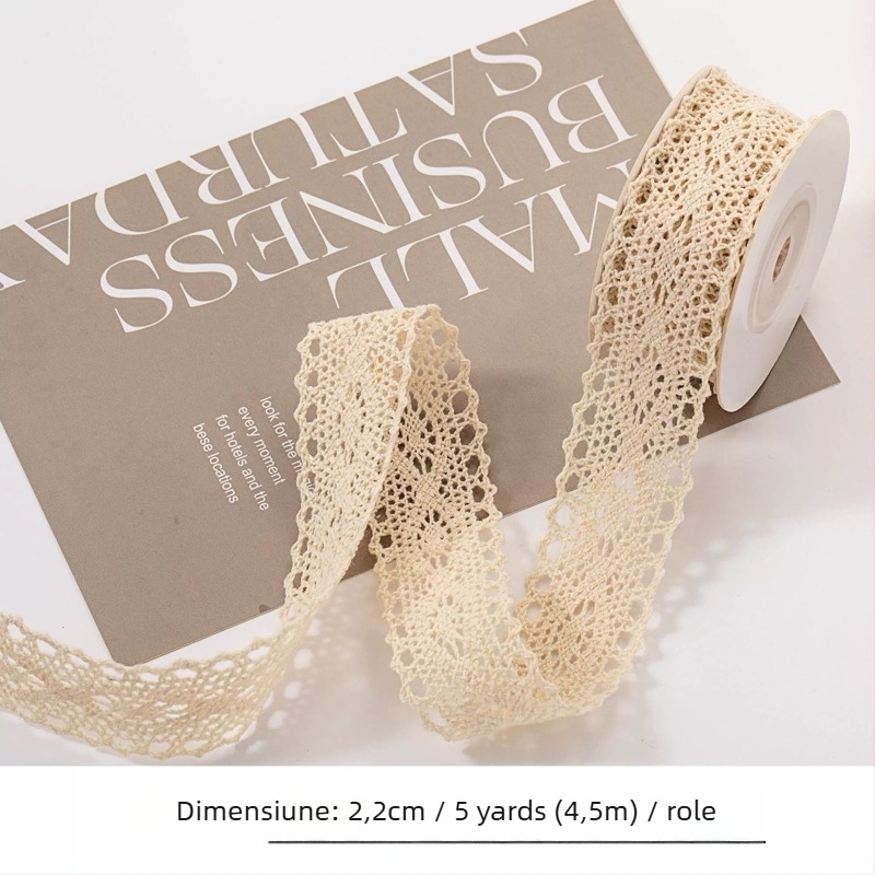 Panglică dantelată lucrată manual, pentru perdele, haine, pălării, accesorii pentru păr și ambalaje