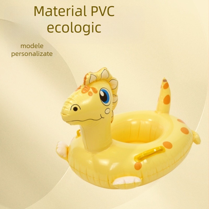 Inel de înot gonflabil pentru copii, cu design animal, PVC ecologic, grosime 0,18 mm, imprimeu, marcă Hongyu
