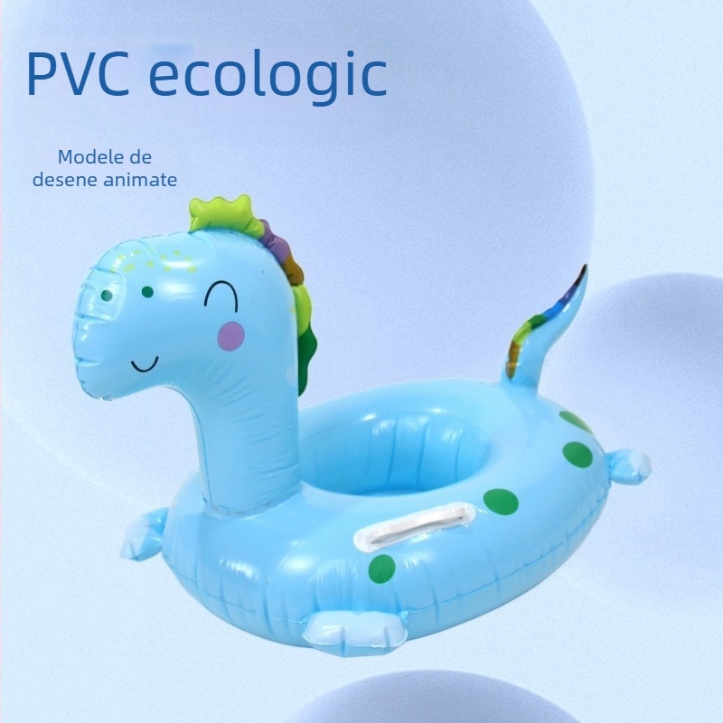 Inel de înot gonflabil pentru copii, cu design animal, PVC ecologic, grosime 0,18 mm, imprimeu, marcă Hongyu