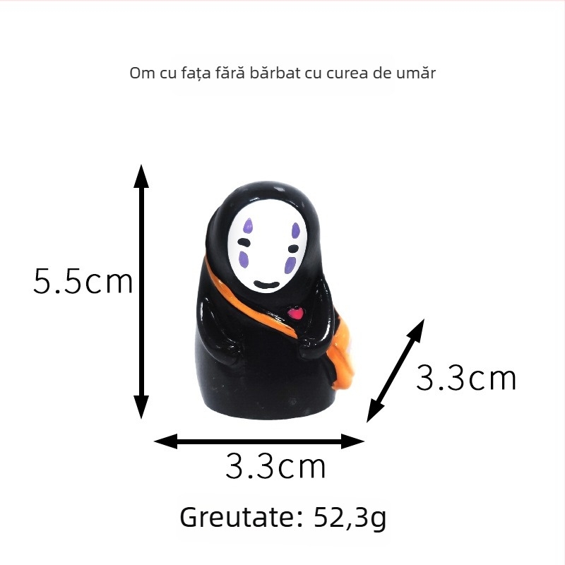 Figurină decorativă din rășină pentru casă și mașină — bărbat fără față, stil japonez; Brand: Xiaojiao la; Material: rășină; Categoria: meșteșuguri din rășină