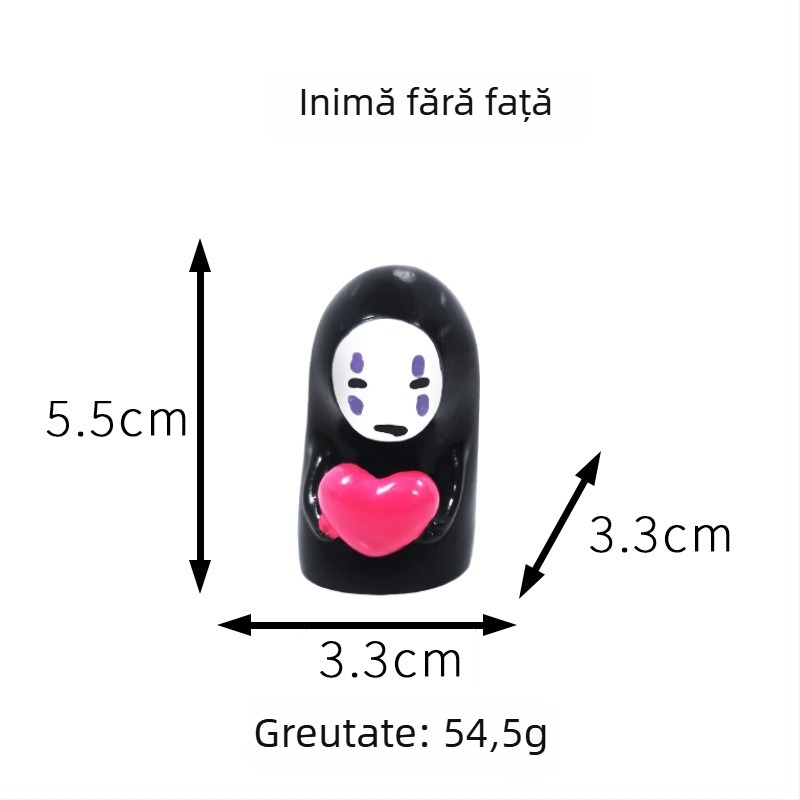 Figurină decorativă din rășină pentru casă și mașină — bărbat fără față, stil japonez; Brand: Xiaojiao la; Material: rășină; Categoria: meșteșuguri din rășină
