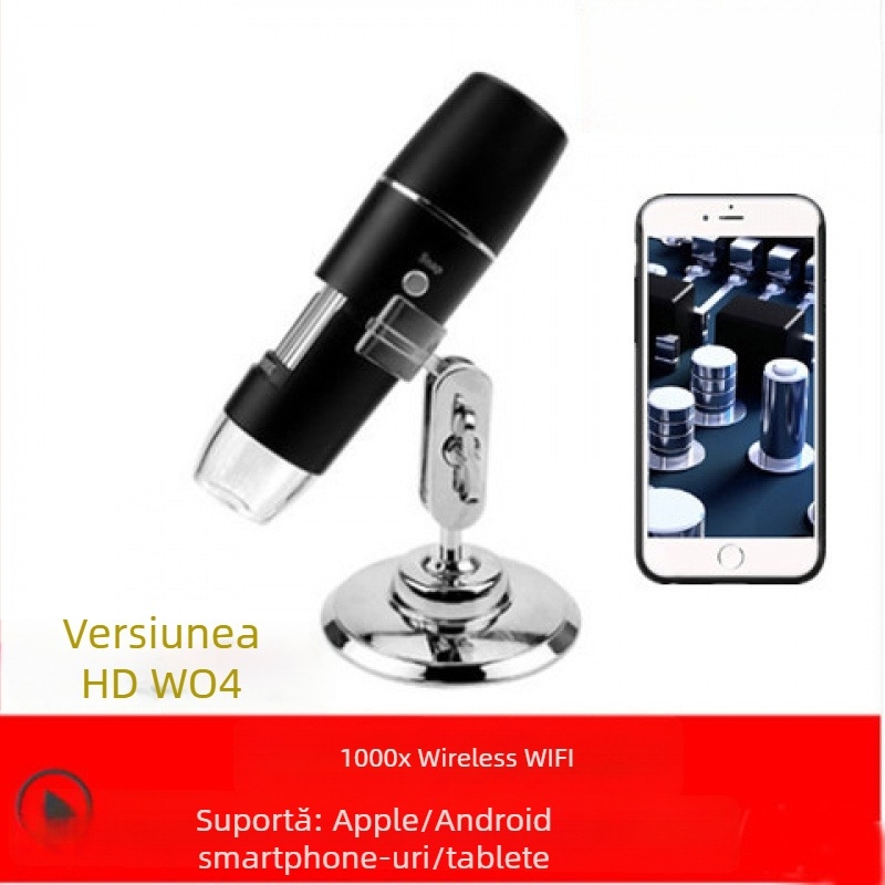 Microscop USB digital cu mărire 1600x pentru examinarea pielii și a foliculilor de păr — Compatibil cu telefoanele, imagini de înaltă definiție