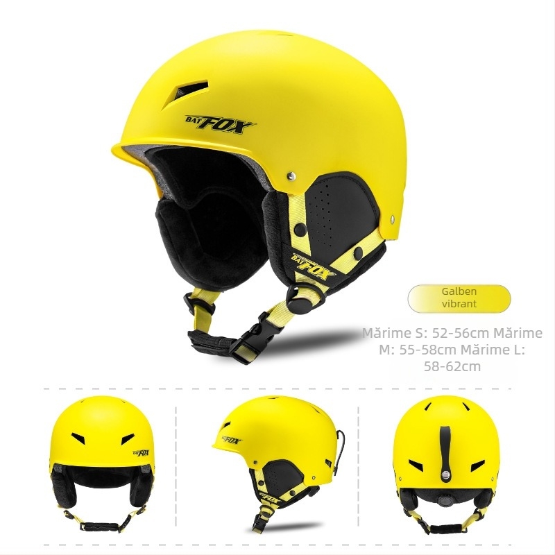 Casca nouă de ski și snowboard pentru adulți și copii, caldă, rezistentă la vânt, protecție împotriva impactului, pentru exterior