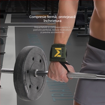 Brățară de protecție a încheieturii – Universală; Materiale: poliester/fibră nylon/latex natural; Potrivită pentru haltere, alergare, fitness și împins la bancă; Personalizabil