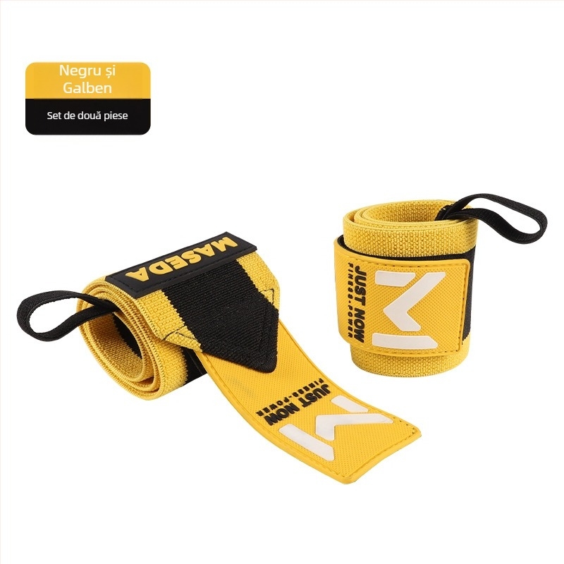Brățară de protecție a încheieturii – Universală; Materiale: poliester/fibră nylon/latex natural; Potrivită pentru haltere, alergare, fitness și împins la bancă; Personalizabil
