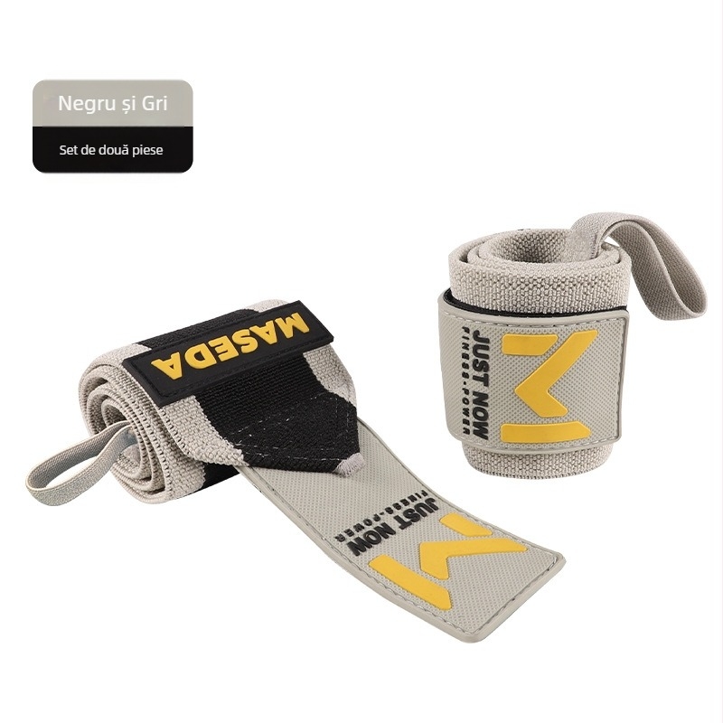 Brățară de protecție a încheieturii – Universală; Materiale: poliester/fibră nylon/latex natural; Potrivită pentru haltere, alergare, fitness și împins la bancă; Personalizabil