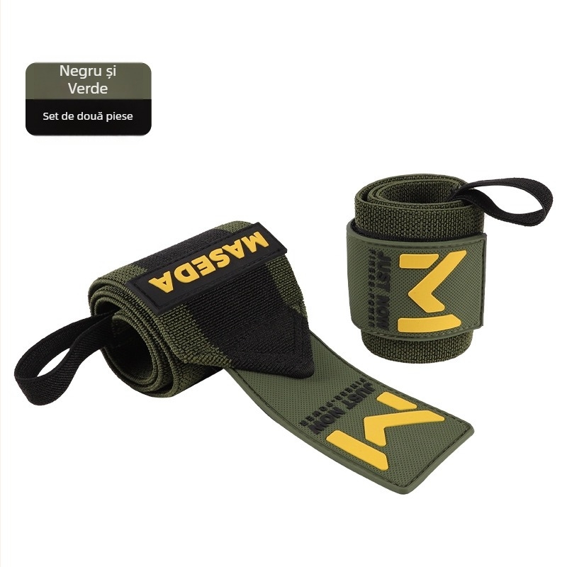 Brățară de protecție a încheieturii – Universală; Materiale: poliester/fibră nylon/latex natural; Potrivită pentru haltere, alergare, fitness și împins la bancă; Personalizabil