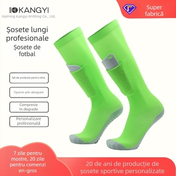 Șosete de fotbal unisex din Nylon Spandex — Uscare rapidă, Antiderapante, Ameliorare a durerilor la gambe — Pentru fotbal, Competiții profesionale, Fitness
