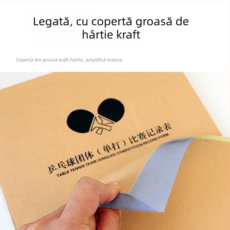 Tabelă de scor cu card de înlocuire și tablă tactică pentru baschet, fotbal, badminton și tenis de masă; pe hârtie, 500 de coli, imprimare logo, personalizare